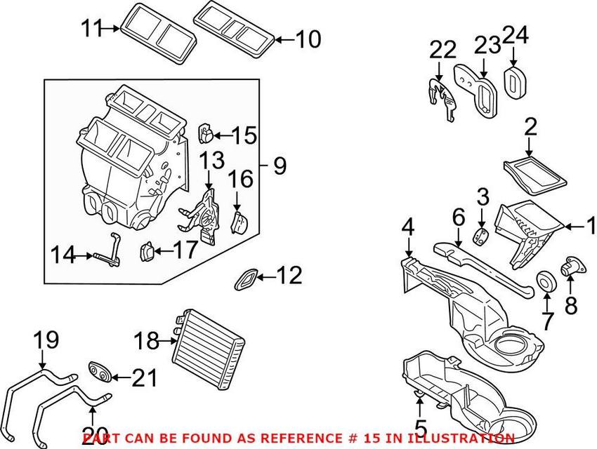 Blend Door Actuator Genuine Volvo 31101060